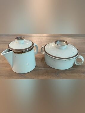 Dansk Brown Mist Niels Refsgaard Sugar & Creamer Set MSM Vintage 1970s
